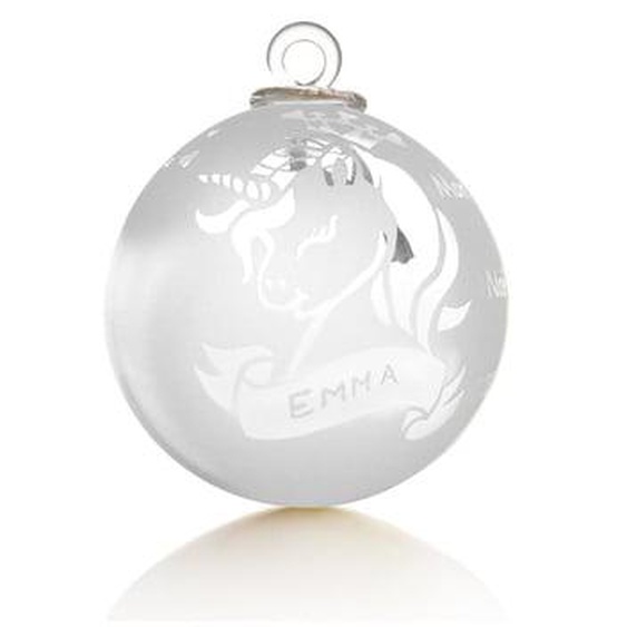 Licorne BOULE DE NOËL à personnaliser