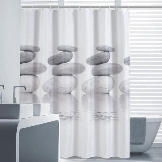 Rideau de douche - Lifewit - Galet Imprimé - Imperméable - 180x180cm - 12 Anneaux Crochets