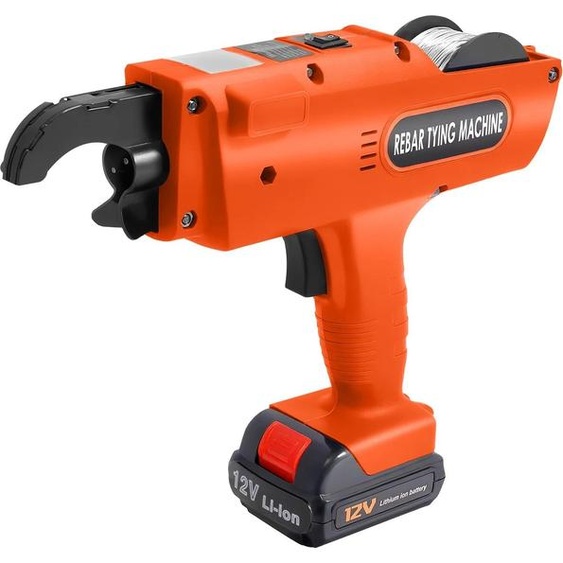 Ligatureur darmatures automatique portatif, 12V sur batterie, 8-34 mm, orange foncé