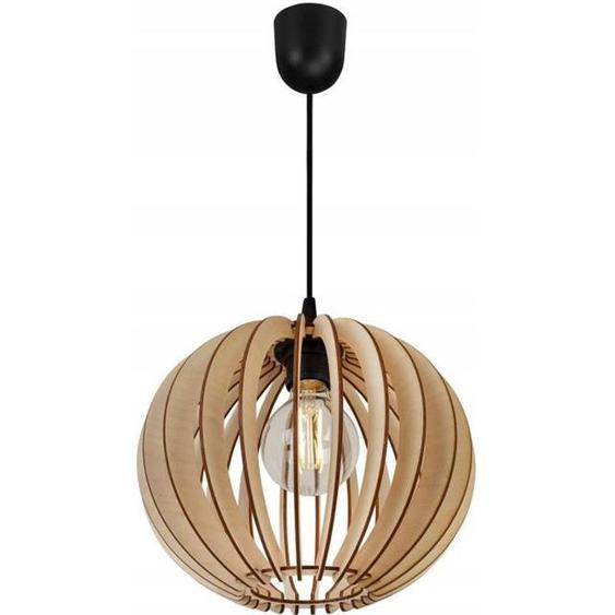 Light-Home Abat Jour Suspension Luminaire Lustre Industriel Timber - Moderne - en Metal et Bois - À 1 Lumières - Balle