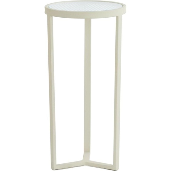 Light & Living colonne RETIRO en verre riblé clair avec crème – Ø30x60,5 cm