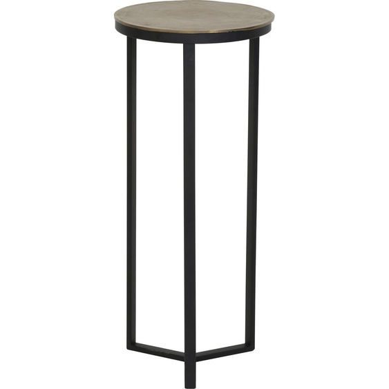Light & Living colonne Retiro noir mat avec bronze antique brut - Ø35x81 cm