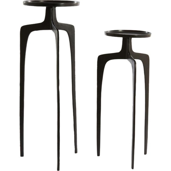 Light & Living ensembles de 2 colonnes Pano bronze foncé rond - Ø30x80 + Ø35x100 cm