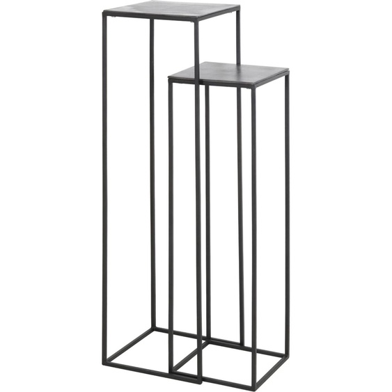 Light & Living ensembles de colonnes de 2 Boca brut plomb antique mat noir - 35x35x120 cm