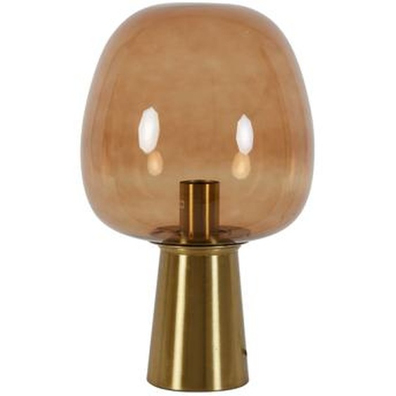 Light & Living - lampe de table - Maysony - bronze marron laiton - verre - lampe en verre coloré - E27 - 1865018