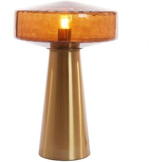 vtwonen - Lampe de table Pleat - Marron - Ø30cm lampe de table - lampe de chevet, salon, chambre à coucher
