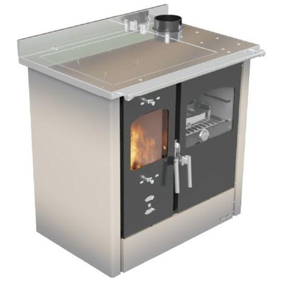 Lincar poêle à bois modèle Omega 9,33 KW - Cappuccino