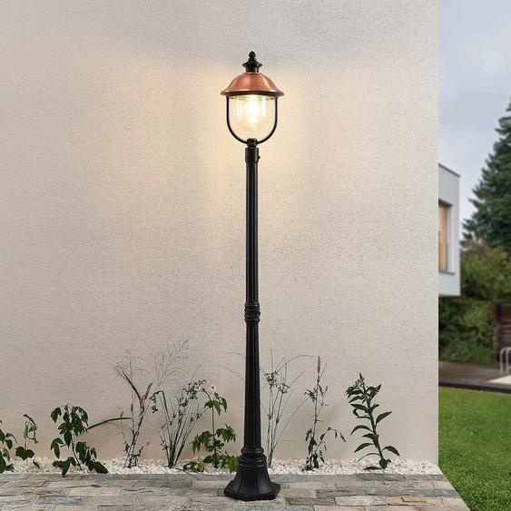 Lindby  dextérieur Clint, 177cm, métal, résistant à leau de mer, E27 Clint Lindby, dimmable, cuivré, Aluminium, Vintage