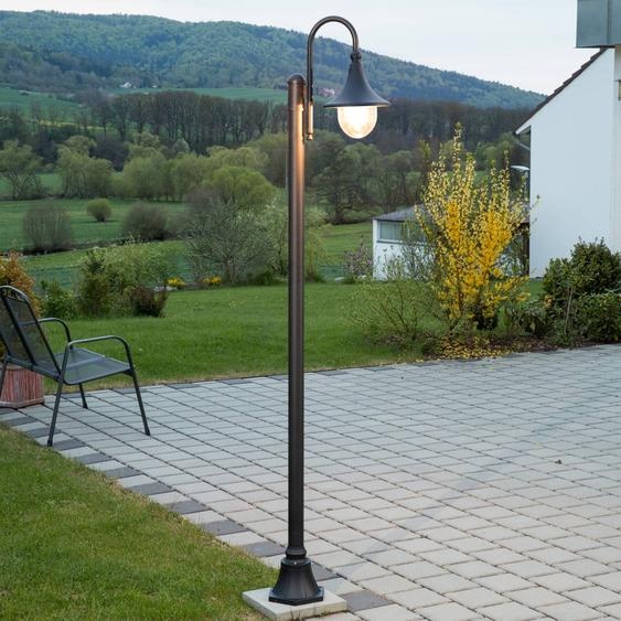Lindby  dextérieur Daphne, 220 cm, noir, E27, IP44 Daphne Lindby, dimmable, noir, Aluminium, Moderne