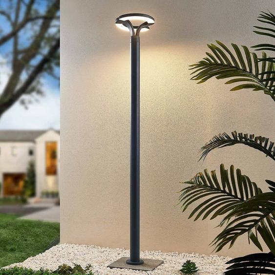 Lindby  dextérieur LED Keily, rond, anthracite, métal Keily, noir, Aluminium, Moderne