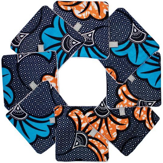 Lingettes Bébé Lavables 8 Pièces Bleu