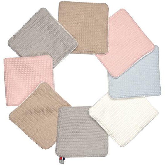 Lingettes Bébé Lavables 8 Pièces Nid Dabeille & Bambou Multicolore