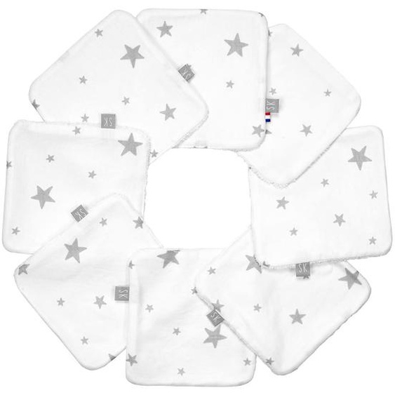 Lingettes Bébé Lavables En Coton 8 Pièces Stella Blanc