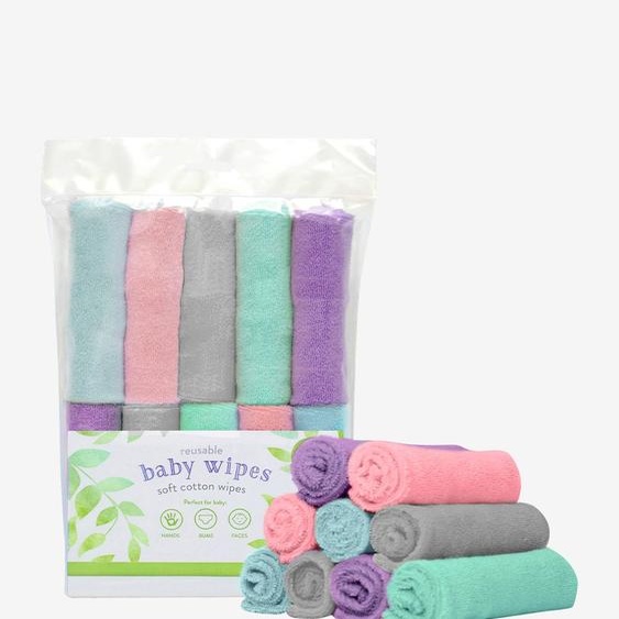 Lingettes bébé lavables (x10) nuage
