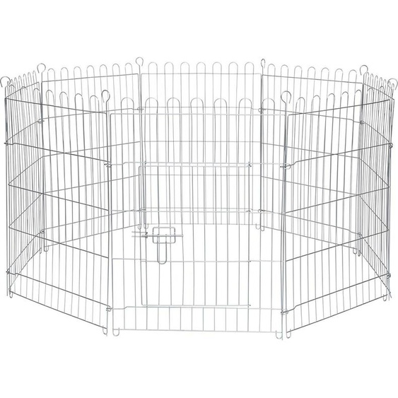 lionto Enclos pour petits animaux 8 pièces avec porte & filet de protection, enclos résistant aux intempéries pour lapins & cochons dInde, 59x78 cm