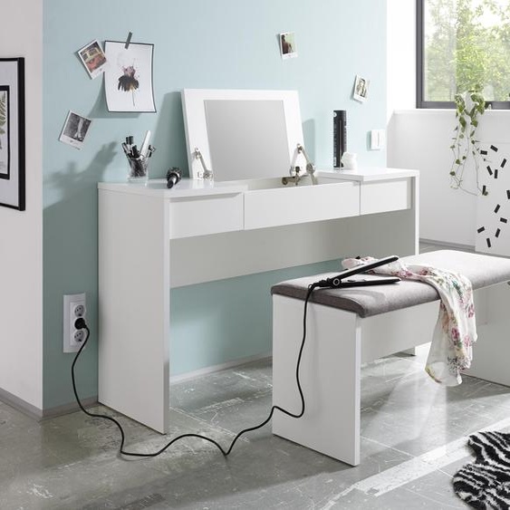 Lipstick Coiffeuse avec banc Blanc
