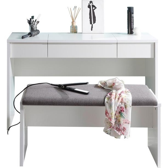 Lipstick Coiffeuse avec banc Blanc