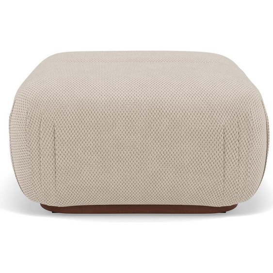 Lisa Design Penelope - pouf en velours texturé , Beige
