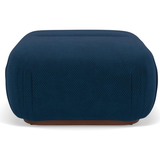 Lisa Design Penelope - pouf en velours texturé , Bleu