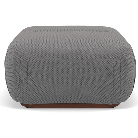 Lisa Design Penelope - pouf en velours texturé , Gris