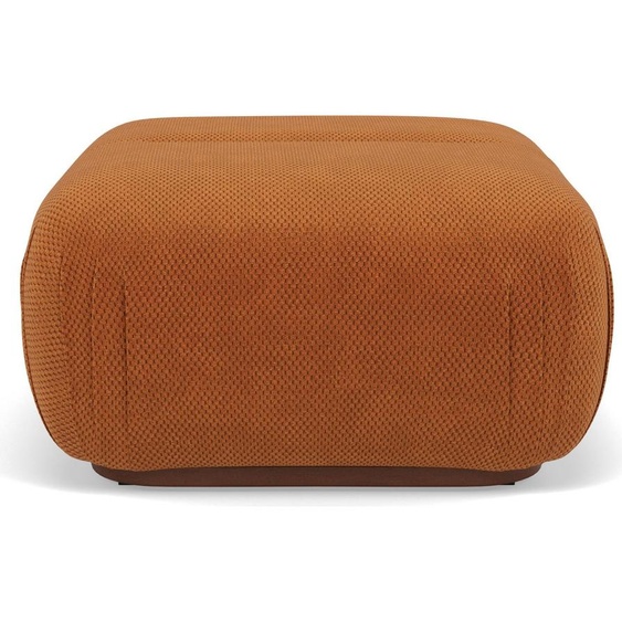 Lisa Design Penelope - pouf en velours texturé , Terracotta
