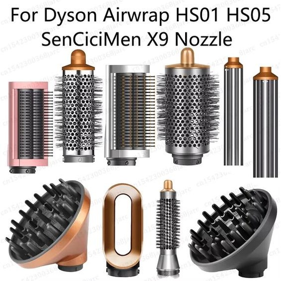 LISI Buse de coiffure pour Dyson Airwrap HS01 HS05 Sencicimen X9, accessoires pour sèche-cheveux, bigoudi multi-cheveux, brosse lissante dure et douce