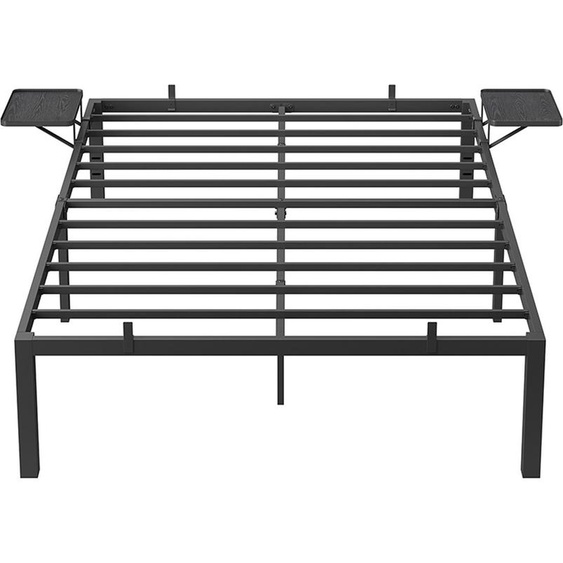 Lit 140 x 200 cm avec rangements métalliques