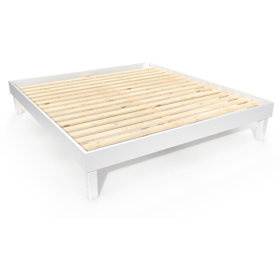 Lit queen size 180x200 Confort en bois massif