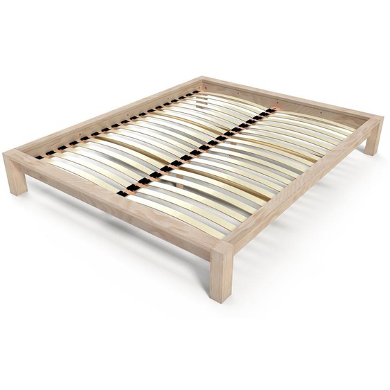 Lit 2 places en bois massif King solide - 160x200