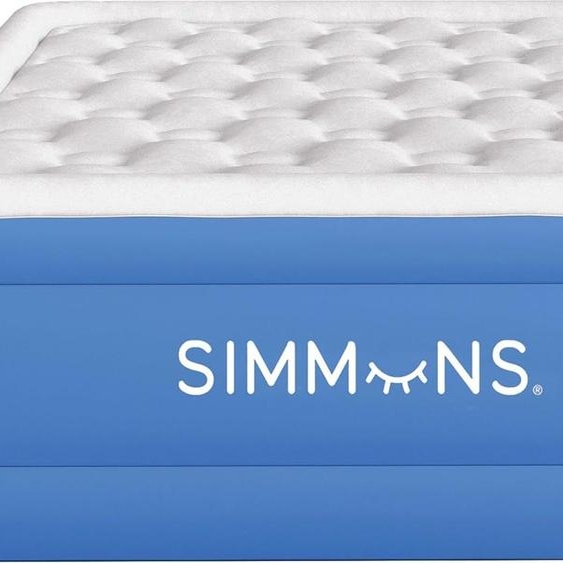 Lit à air avec pompe intégrée et surmatelas en velours - 43 cm de haut