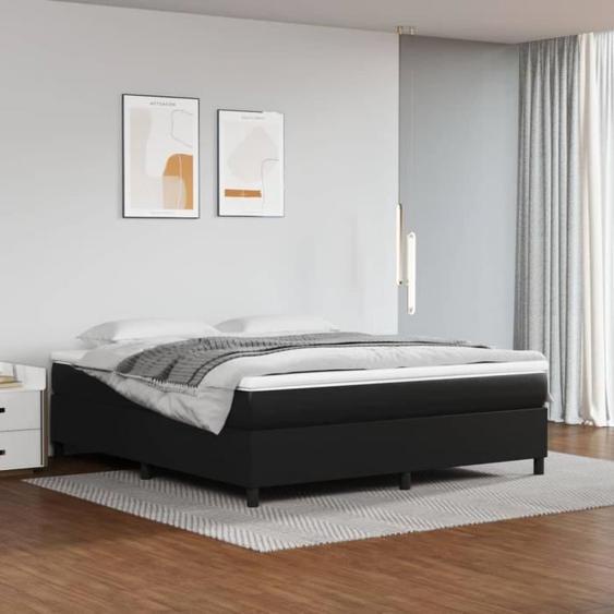 Lit à sommier tapissier - MOTHINESSTO - LY2852 - Noir - 160x200 cm - Matelas ressorts ensachés