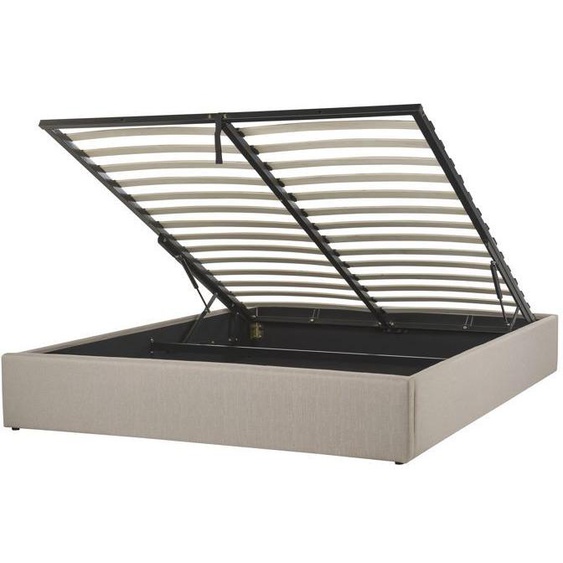 Lit avec coffre beige 160x200 DINAN