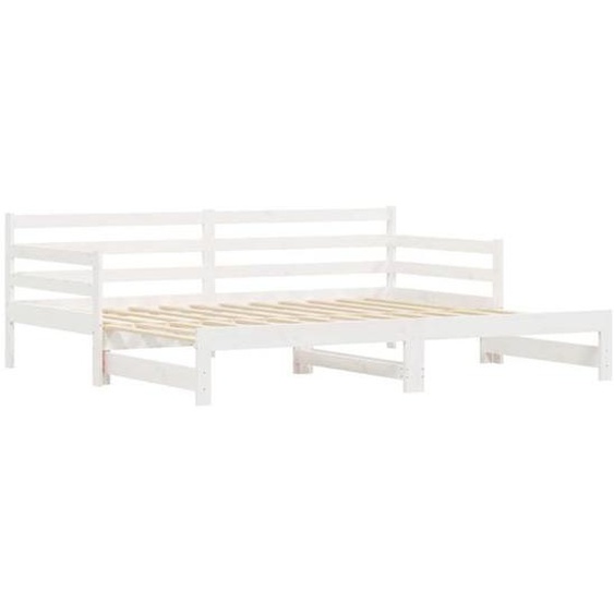 Lit banquette 2 places - Canapé/Lit de jour et lit gigogne - multifonctionnel - 90x190 cm bois massif CAL8065099