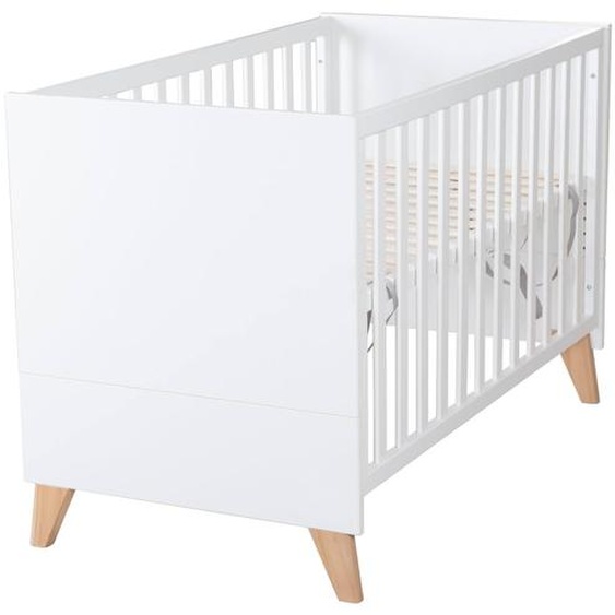 Lit Bébé 2en1 Cododo Et Lit Indépendant Leon Blanc - Chêne Othello