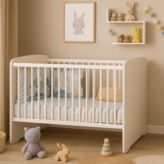 Lit Bébé À Barreaux - Basic Blanc