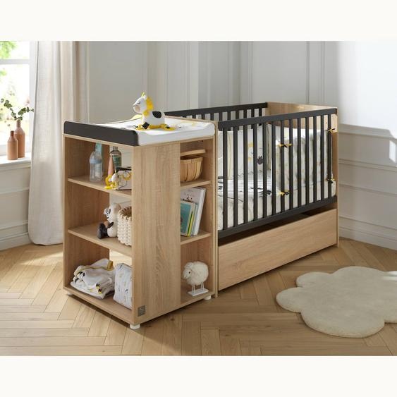 Lit Bébé Combiné Évolutif - Nova Gris