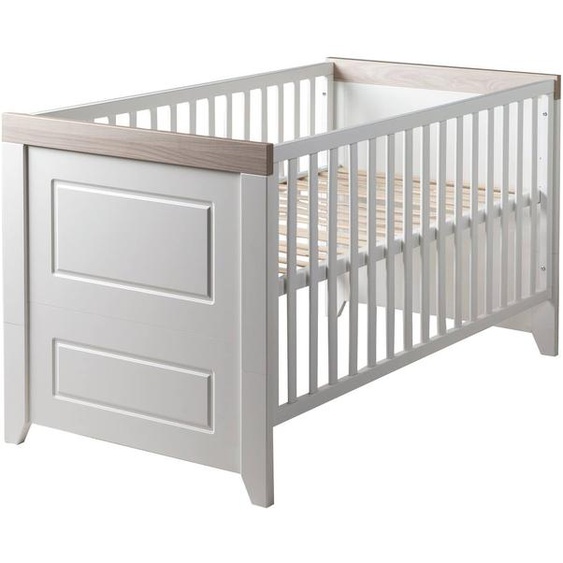 Lit Bébé Évolutif Convertible En Lit Junior Felicia Blanc Cassé / Luna Elm
