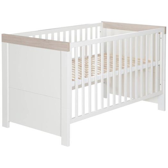 Lit Bébé Évolutif Convertible En Lit Junior Lucy Blanc Cassé / Luna Elm
