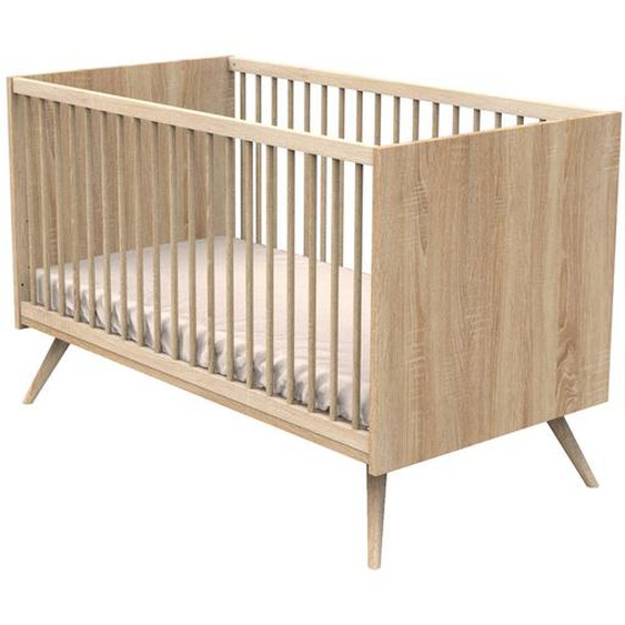 Lit Bébé Évolutif En Bois - Seventies Marron
