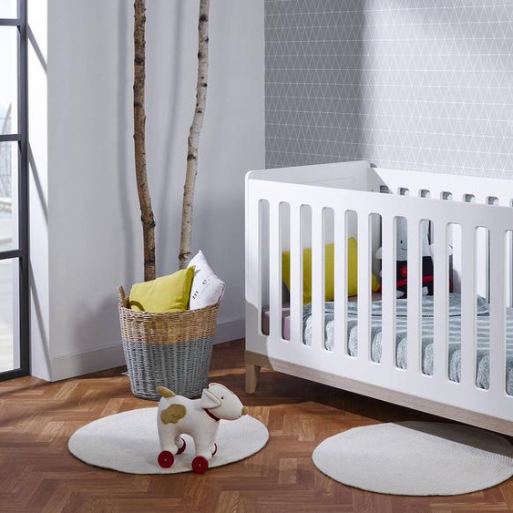 Lit Bébé Évolutif Evidence Blanc & Bois
