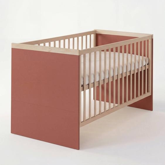 Lit Bébé Évolutif jimmy 70 × 140 - Réglable En Hauteur Et Transformable En Lit Junior Mauve
