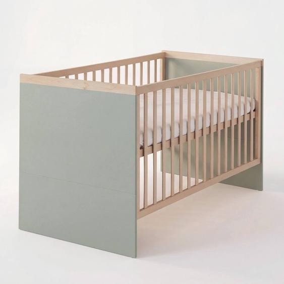 Lit Bébé Évolutif jimmy 70 × 140 - Réglable En Hauteur Et Transformable En Lit Junior Sauge