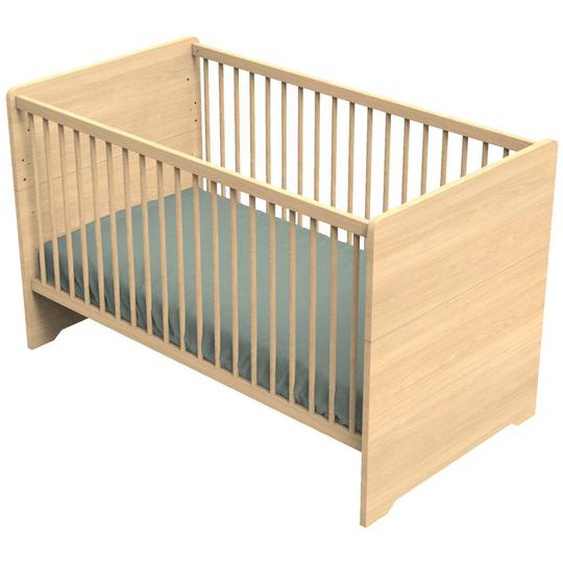 Lit Bébé Évolutif - Little Big Bed En Bois Décor Chêne Miel - Cannelle Marron