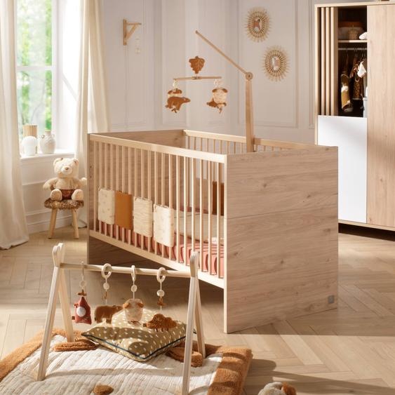 Lit Bébé Évolutif - Little Big Bed En Bois Décor Chêne Suave - Tokyo Marron