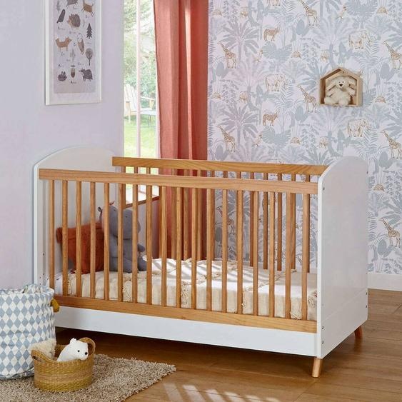 Lit Bébé Évolutif Montessori Kombu Blanc Et Noisette