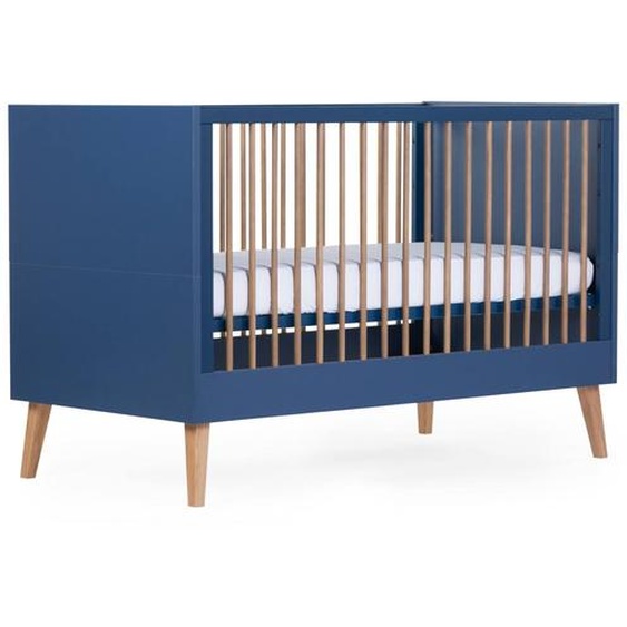 Lit Bébé Évolutif Sommier À Lattes À Hauteur Réglable 70x140cm Noir