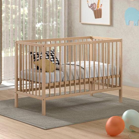 Lit Bébé Sommier Réglable En Hauteur Hêtre Massif Naturel Paola Bois