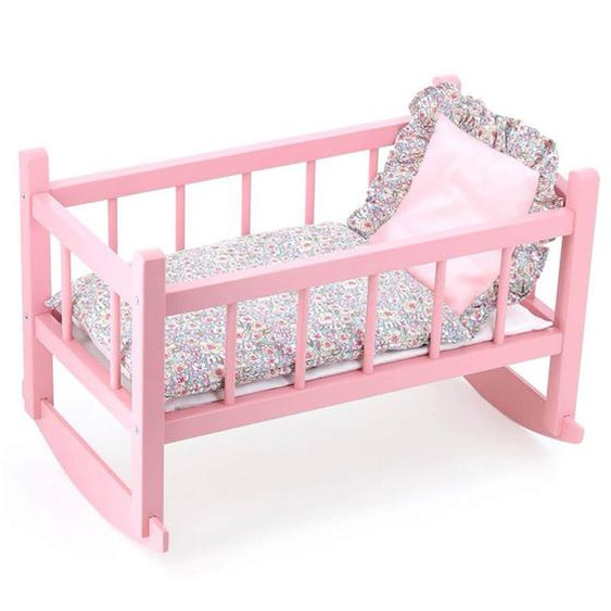Lit Bercelonnette Poupée 40 Cm Vanille Fraise Rose