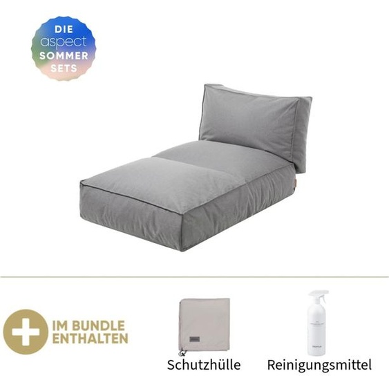 Lit Blomus Bett S STAY en pierre, comprenant une housse de protection et un produit de nettoyage, offerts ement