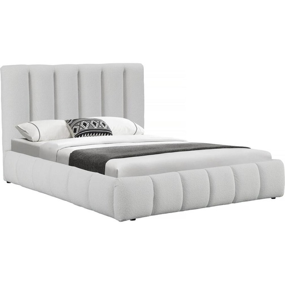 Lit bouclette avec coffre Annie - 160 x 200 cm - Blanc